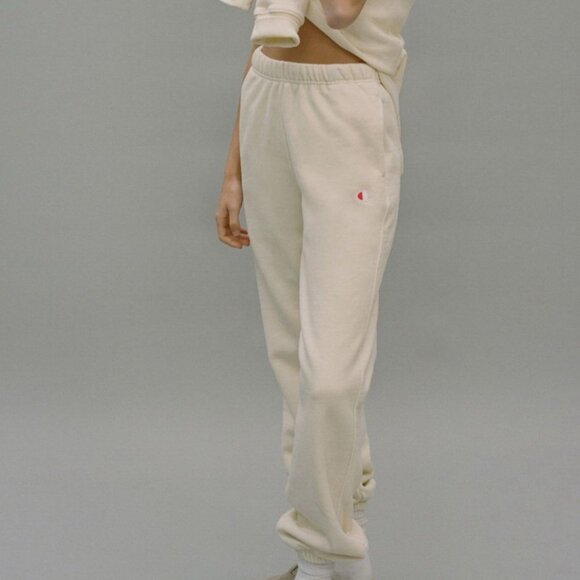 CHAMPION Women's Sweatpant Joggers in Cream - Picture 1 of 8